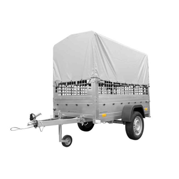 Remorque tôle Garden Trailer 200 KIPP 200x106 cm [avec rehausses grillagées, bâche haute et arceau]